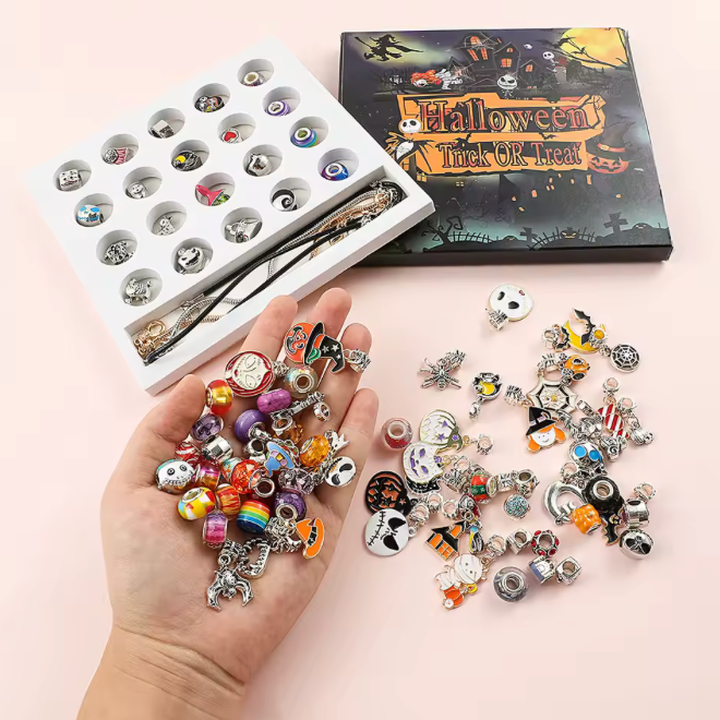 Nightmare Before Christmas Charm Bracelet – Tim Burton Inspired Holiday Jewelry